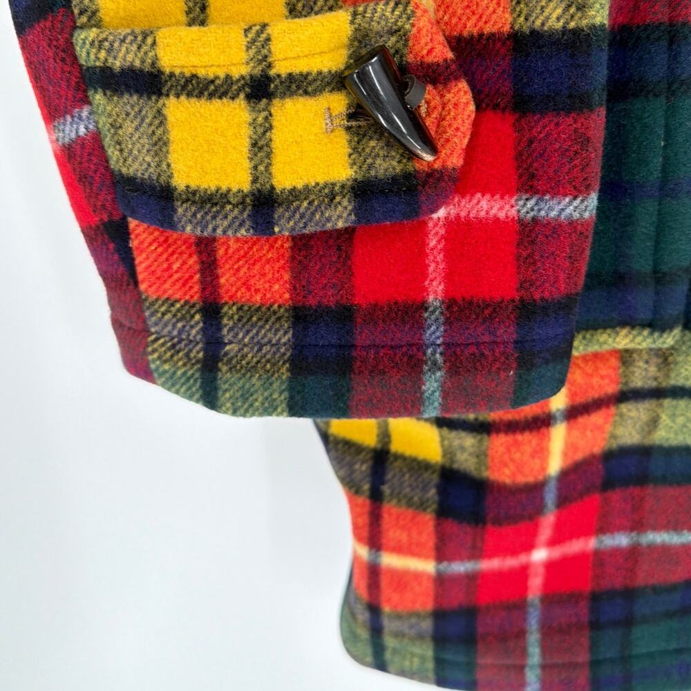 Gloverall Women's Buchanan Camel Tartan Reversible Morris Duffle Coat Size M - Picture 7 of 13